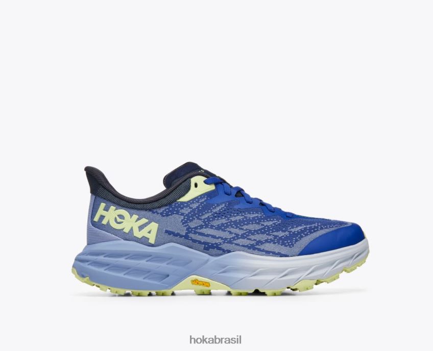 bode veloz 5 Hoka mulheres RNZ040107 impressão roxa/azulada