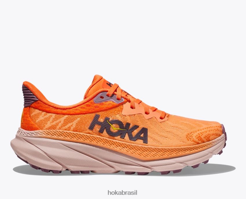 desafiante 7 Hoka mulheres RNZ040108 laranja simulado/laranja vibrante