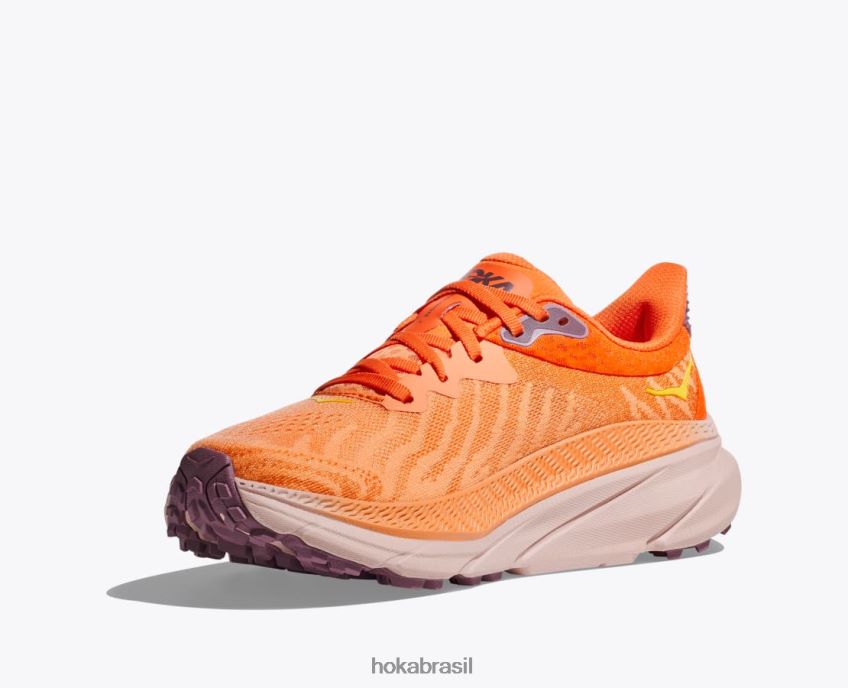 desafiante 7 Hoka mulheres RNZ040108 laranja simulado/laranja vibrante