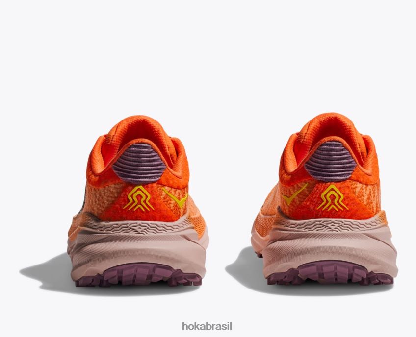 desafiante 7 Hoka mulheres RNZ040108 laranja simulado/laranja vibrante