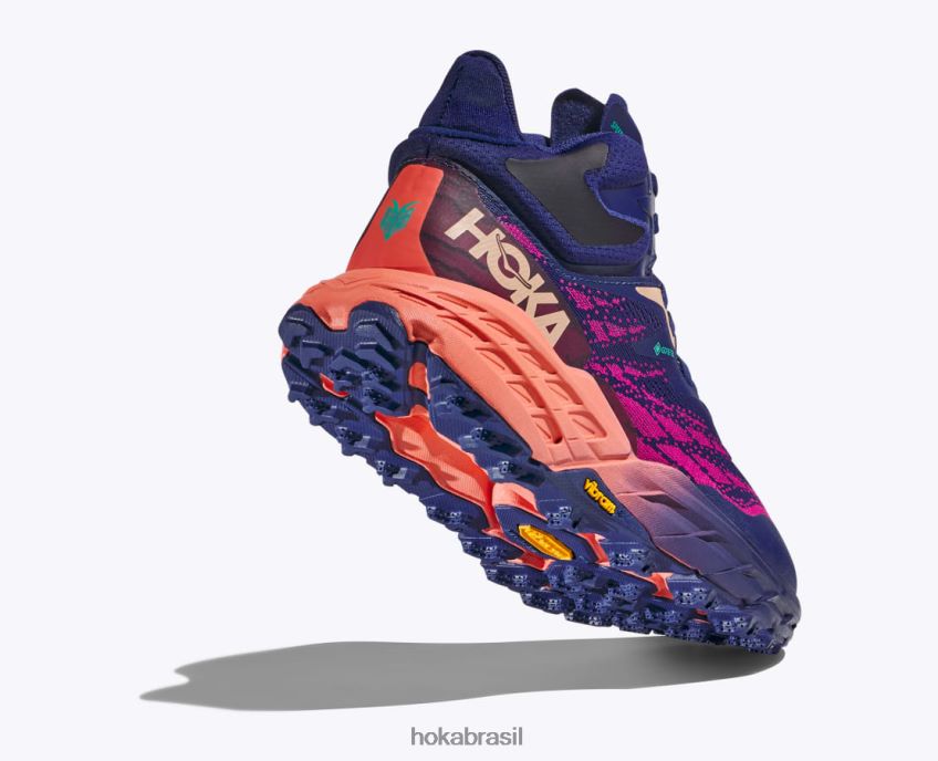 speedgoat 5 mid gtx Hoka mulheres RNZ04097 maná azul/camélia