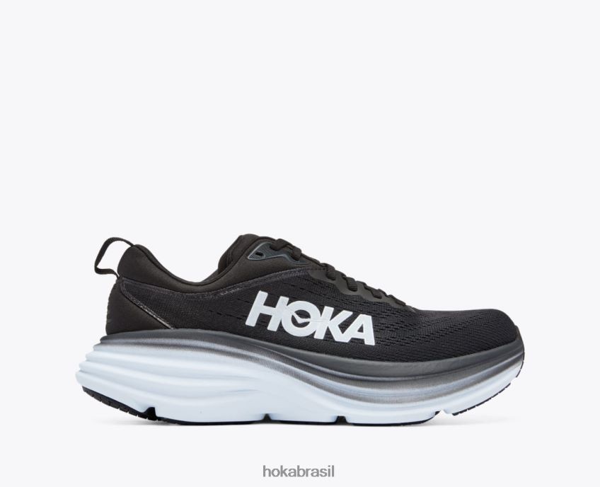 Bondi 8 Hoka mulheres RNZ040247 Preto branco