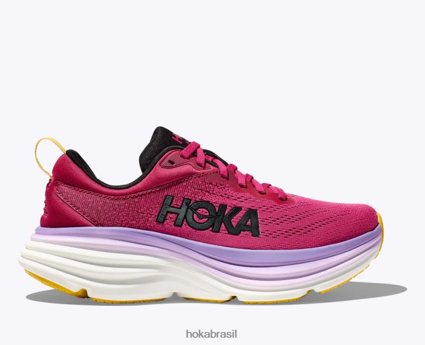 Bondi 8 Hoka mulheres RNZ0408 cerejas jubileu/mil-folhas rosa
