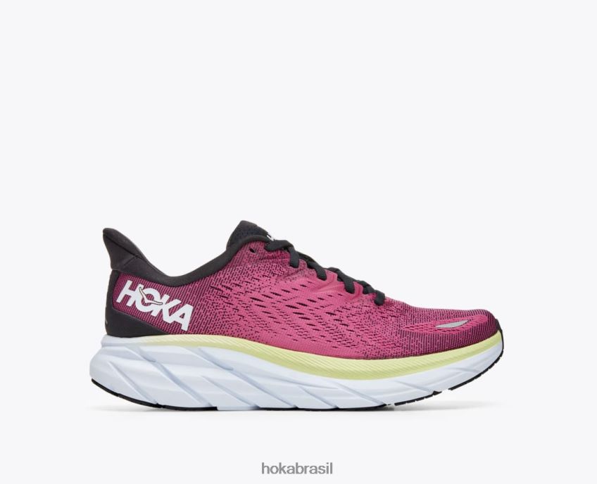 Clifton 8 Hoka mulheres RNZ040217 grafite azul/ibis rose