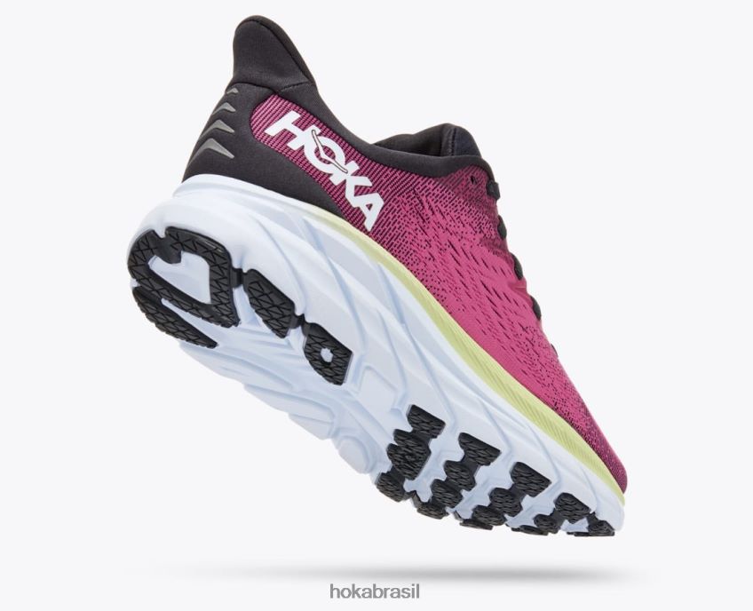 Clifton 8 Hoka mulheres RNZ040217 grafite azul/ibis rose