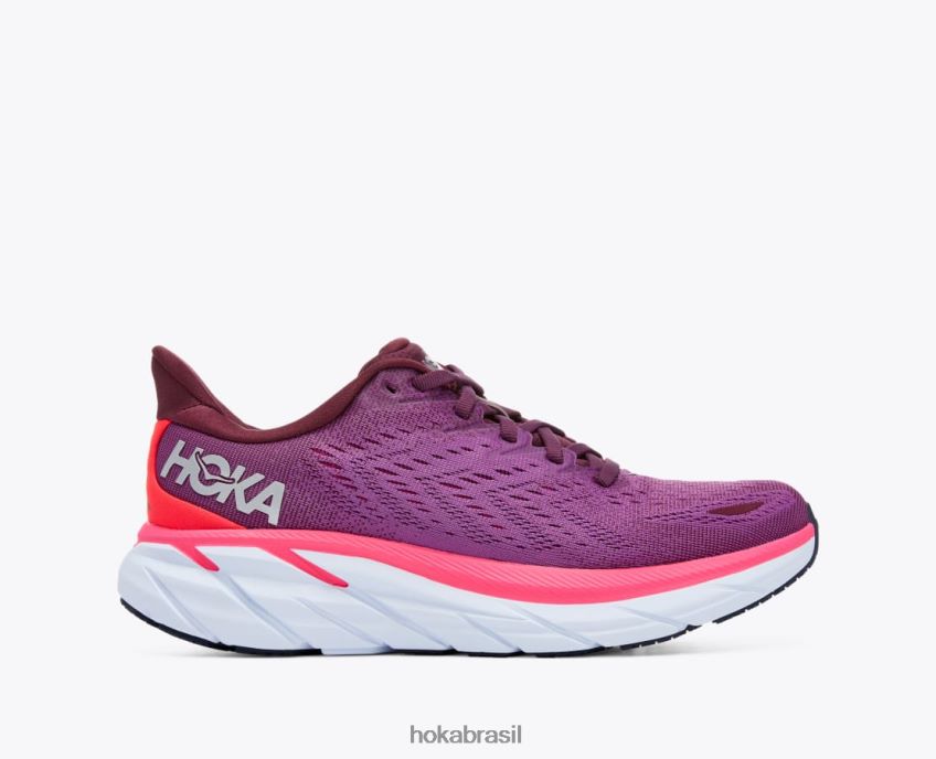 Clifton 8 Hoka mulheres RNZ040219 vinho de uva/beautyberry