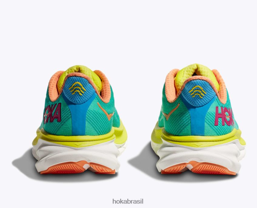 Clifton 9 Hoka mulheres RNZ040227 cerâmica/prímula