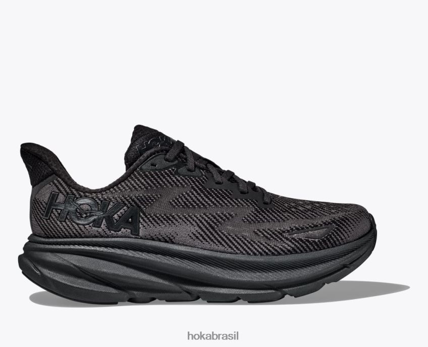 Clifton 9 Hoka mulheres RNZ0403 preto
