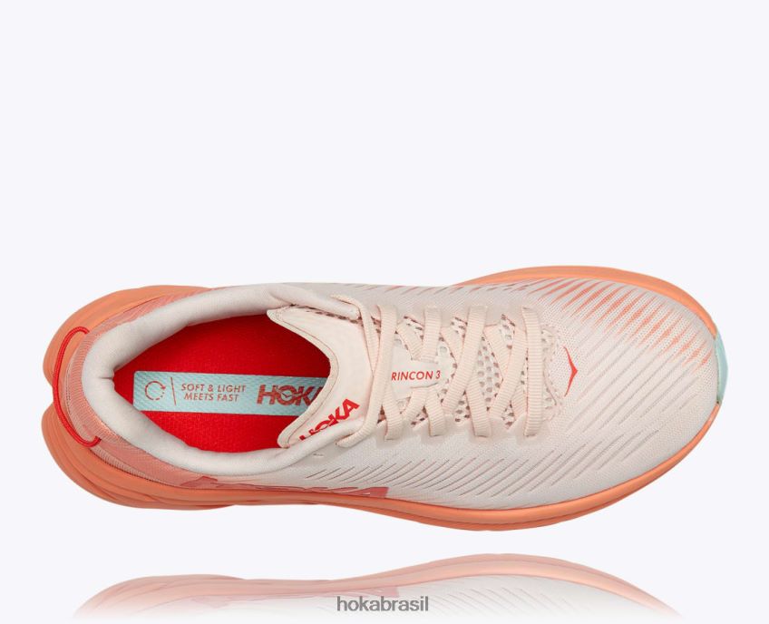 Rincón 3 Hoka mulheres RNZ04036 peônia prateada/melão