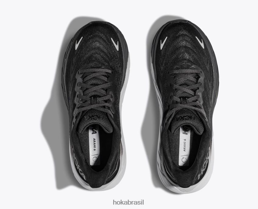 arahi 6 Hoka mulheres RNZ040252 Preto branco