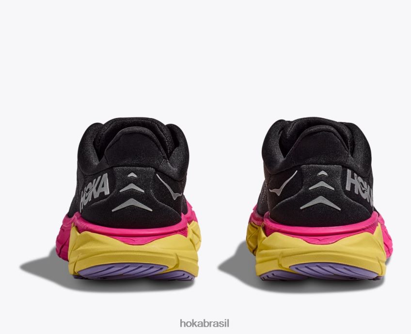 arahi 6 Hoka mulheres RNZ040686 Preto branco