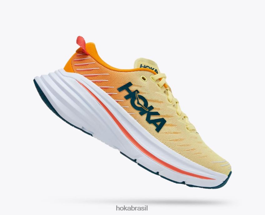 bondi x Hoka mulheres RNZ04057 pera amarela/amarelo radiante