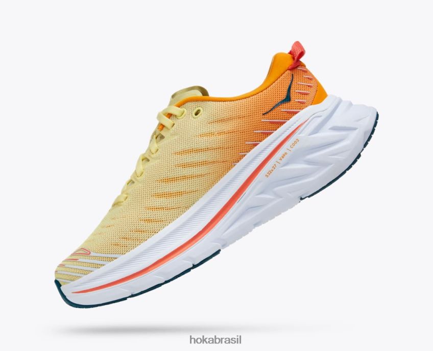 bondi x Hoka mulheres RNZ04057 pera amarela/amarelo radiante