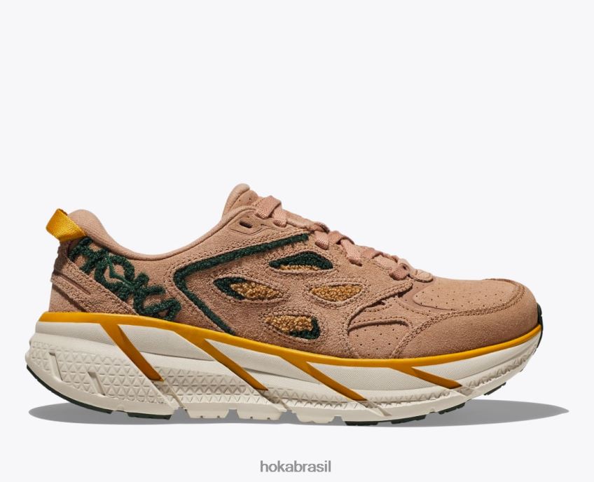 bordado clifton l Hoka mulheres RNZ040203 siroco/vista para a montanha