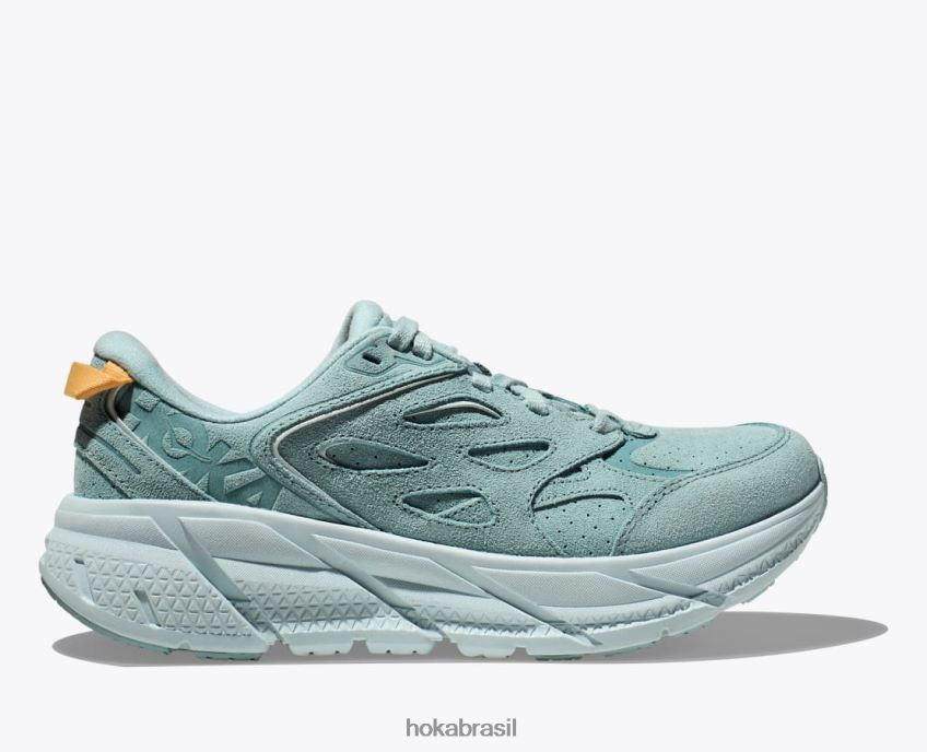 camurça clifton l Hoka mulheres RNZ04066 nuvem azul/fluxo de gelo