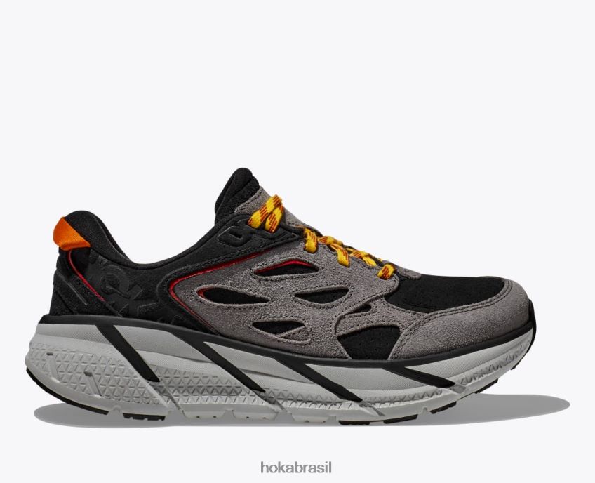 camurça clifton l Hoka mulheres RNZ04069 rocha negra/lunar