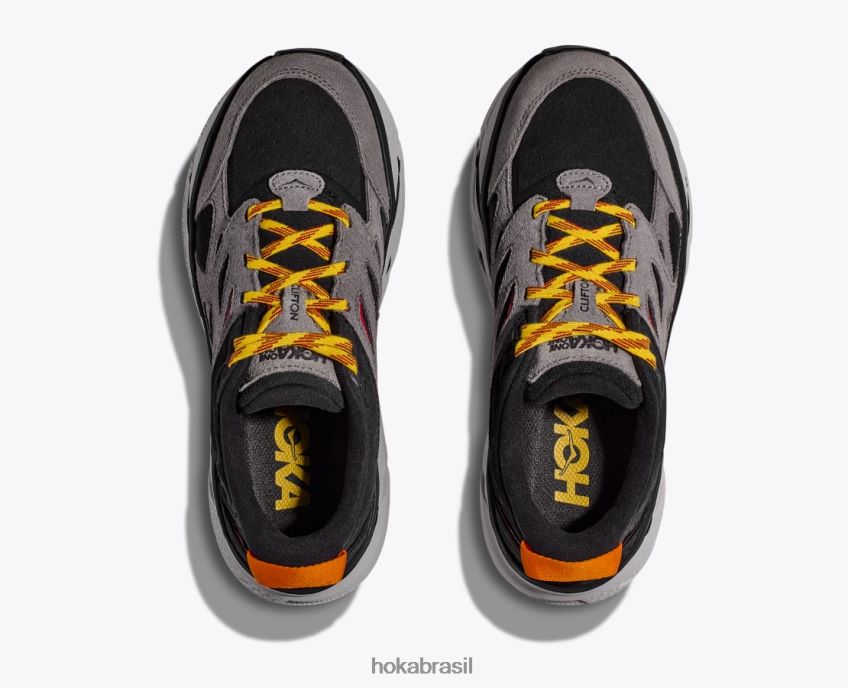 camurça clifton l Hoka mulheres RNZ04069 rocha negra/lunar