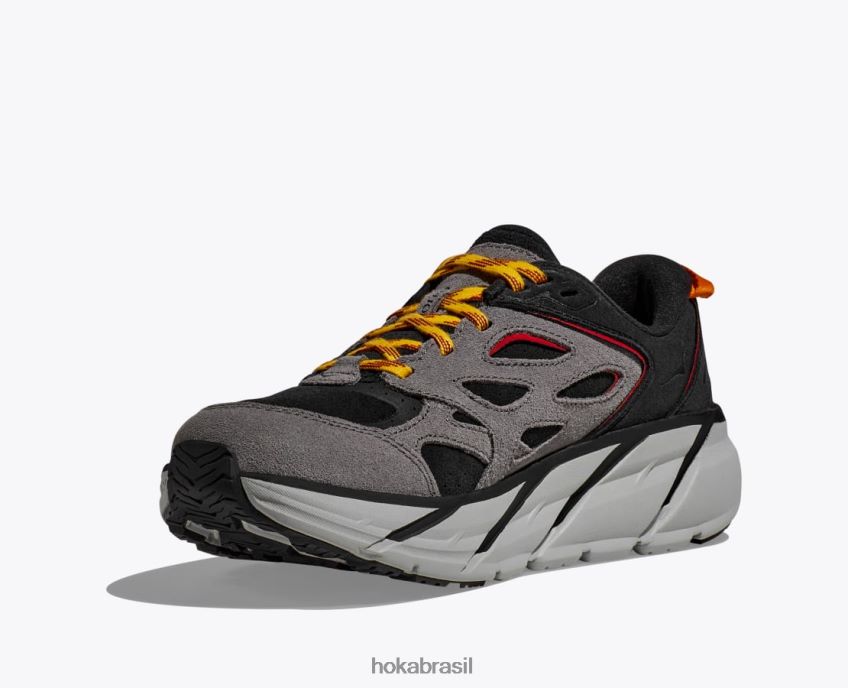 camurça clifton l Hoka mulheres RNZ04069 rocha negra/lunar