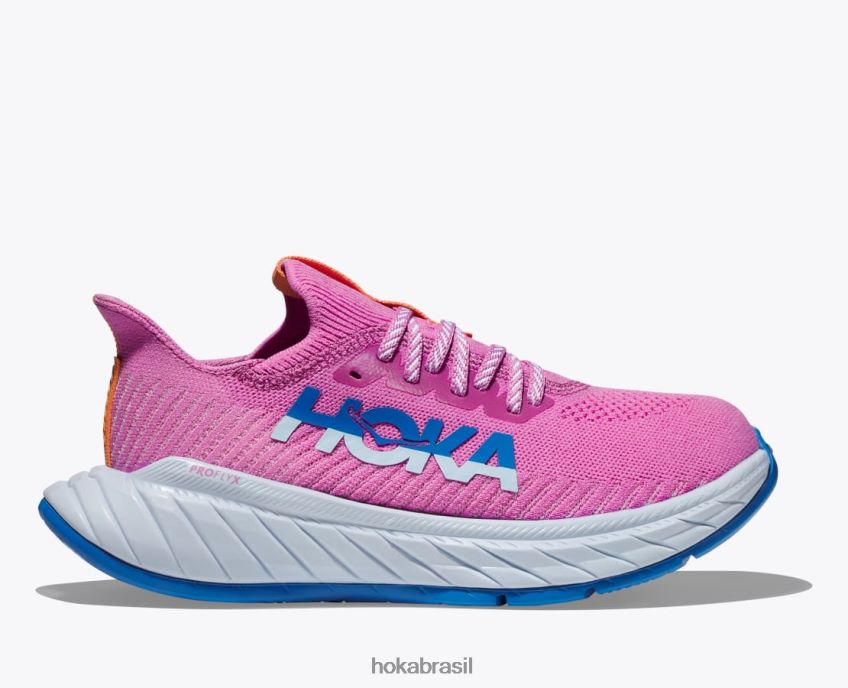 carbono x 3 Hoka mulheres RNZ04043 ciclâmen/impala