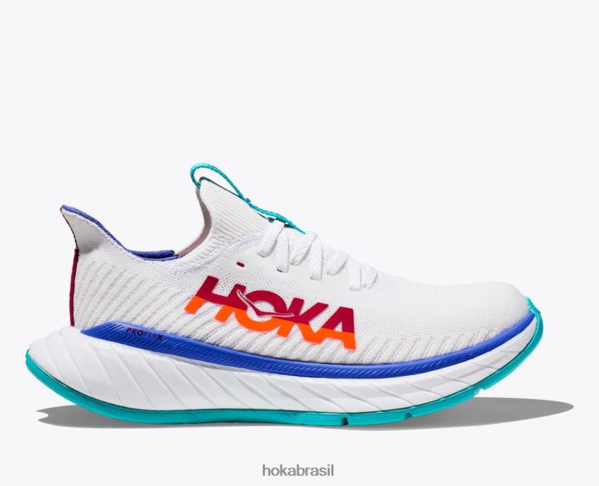 carbono x 3 Hoka mulheres RNZ04044 branco/chama