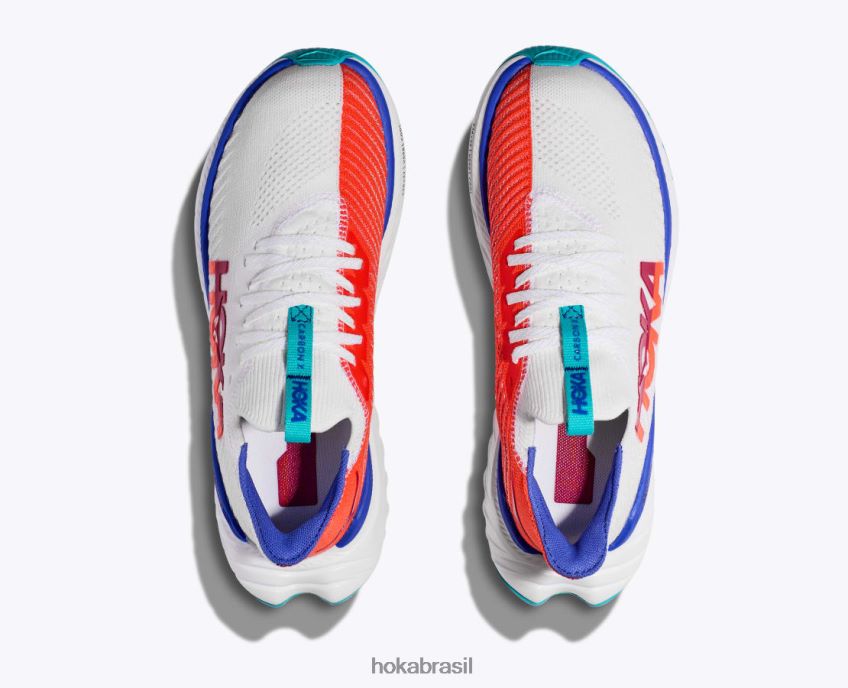 carbono x 3 Hoka mulheres RNZ04044 branco/chama