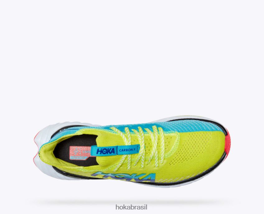 carbono x 3 Hoka mulheres RNZ04047 prímula/azul mergulhador