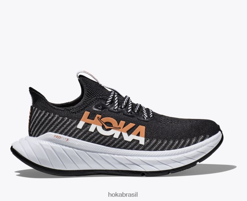 carbono x 3 Hoka mulheres RNZ04048 Preto branco