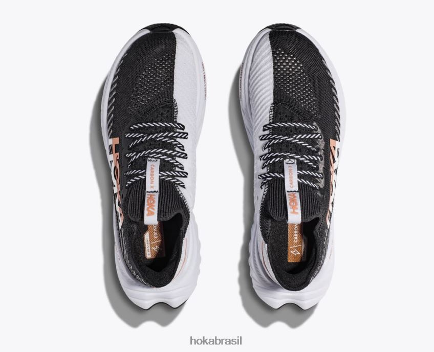 carbono x 3 Hoka mulheres RNZ04048 Preto branco