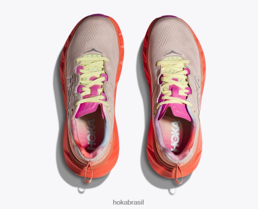 elevon 2 Hoka mulheres RNZ04054 areia movediça/camélia