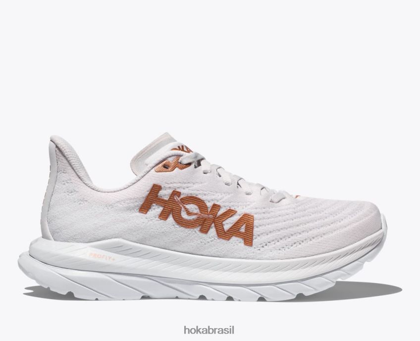 mach 5 Hoka mulheres RNZ04028 branco/cobre