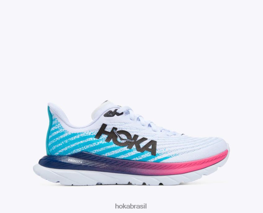 mach 5 Hoka mulheres RNZ04032 branco/azul mergulho